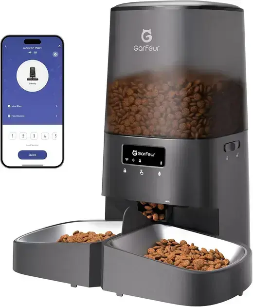 Dispensador automático de comida de gato