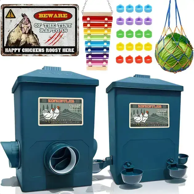 ZINZINULER Alimentador Automático de Galinhas